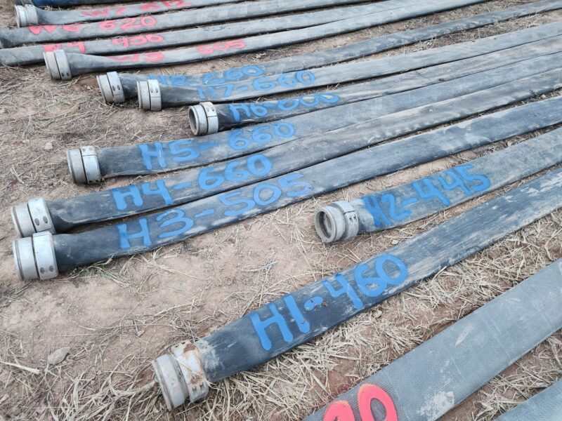 Used 6″ Rubber Nitrile Layflat Hose with Coupler Sets