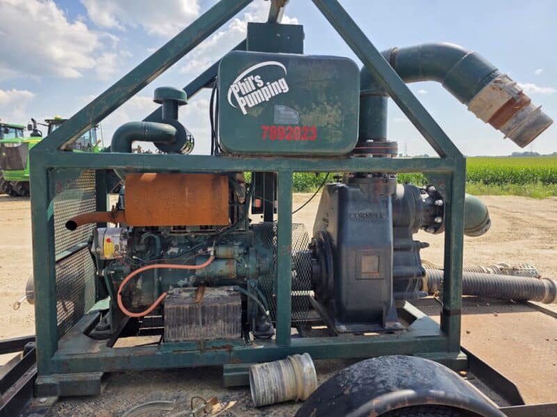 6STX Cornell Trash Pump w. Deutz Engine on Trailer