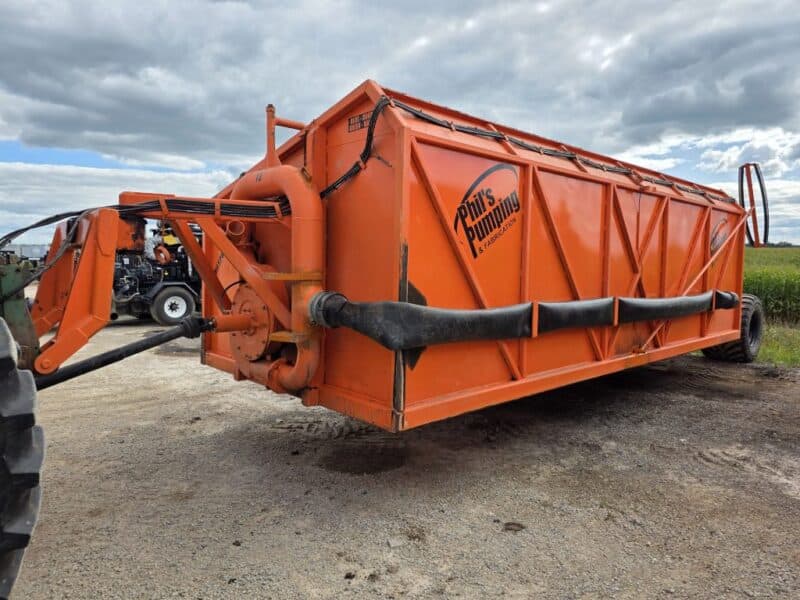 #13 Phil’s Pumping 10,000 Gallon Manure Transfer Dumpster w. High Volume Pump, Used 2 Seasons!