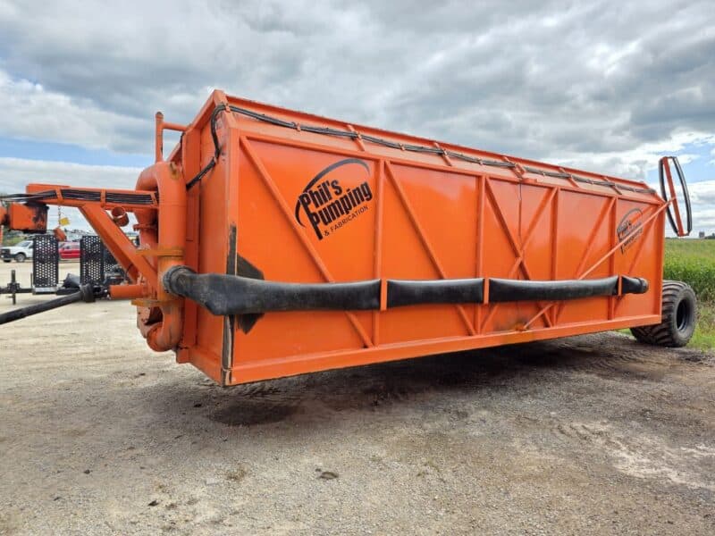 #13 Phil’s Pumping 10,000 Gallon Manure Transfer Dumpster w. High Volume Pump, Used 2 Seasons!