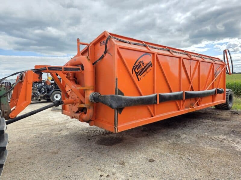 #13 Phil’s Pumping 10,000 Gallon Manure Transfer Dumpster w. High Volume Pump, Used 2 Seasons!