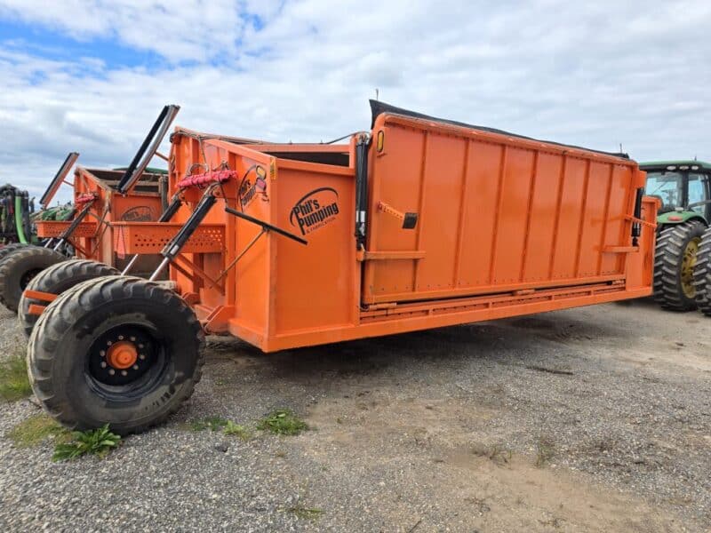 #13 Phil’s Pumping 10,000 Gallon Manure Transfer Dumpster w. High Volume Pump, Used 2 Seasons!