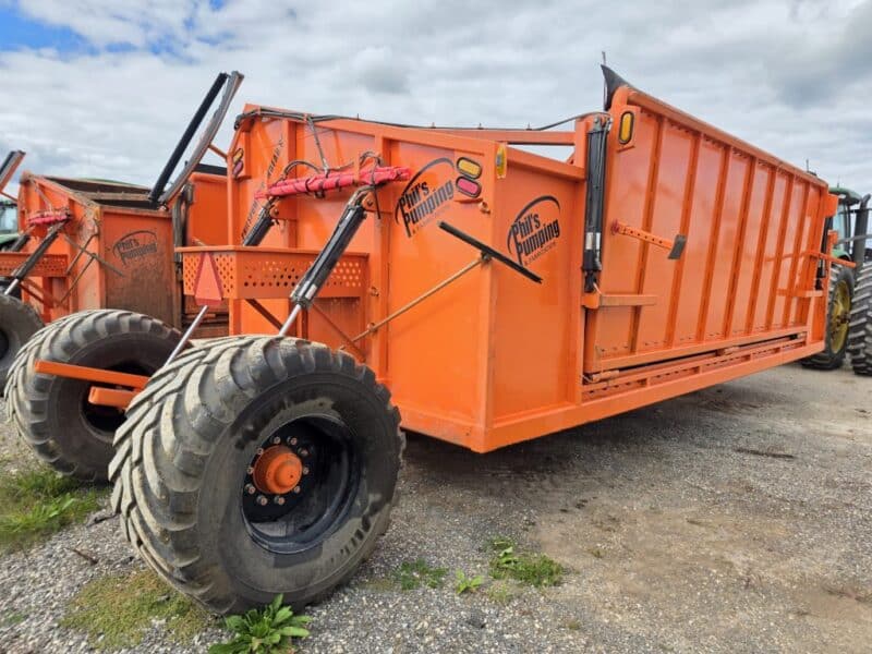 #13 Phil’s Pumping 10,000 Gallon Manure Transfer Dumpster w. High Volume Pump, Used 2 Seasons!