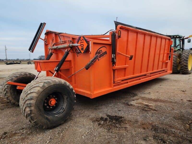 #14 Phil’s Pumping 10,000 Gallon Manure Transfer Dumpster w. High Volume Pump, Used 1 Season!