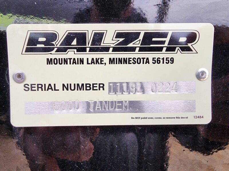 11191 New Balzer 6000 Gallon Tanker