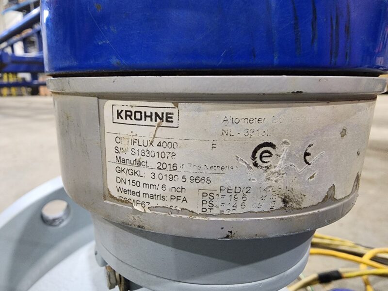 2016 Ag Potted 6″ Krohne Flowmeter Tube w. Metering Head.