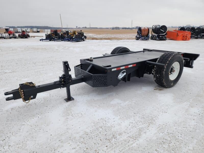 Single Axle Pump Trailer No Ramps.