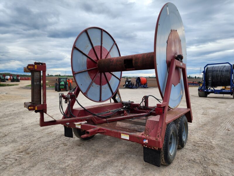 Hydro Engineering Tandem Axle Hose Cart Holds 1 Mile of 6″ Hose.