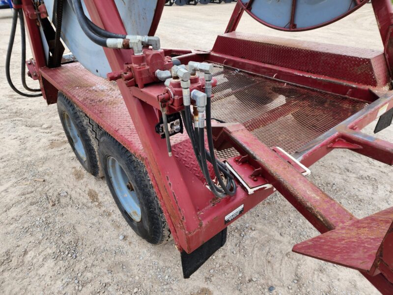 Hydro Engineering Tandem Axle Hose Cart Holds 1 Mile of 6″ Hose.