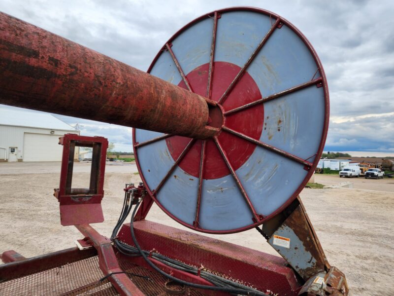 Hydro Engineering Tandem Axle Hose Cart Holds 1 Mile of 6″ Hose.