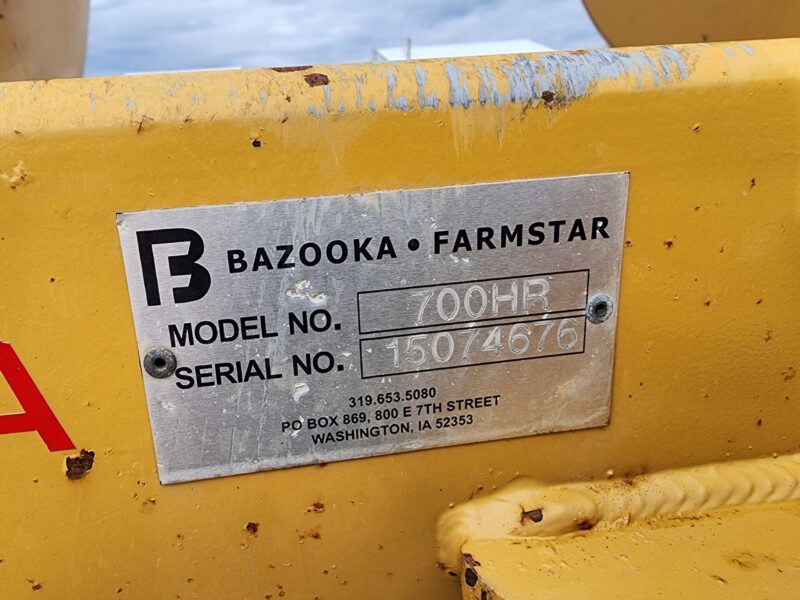 Bazooka FarmStar 700 Single Axle Hose Reel-Hydraulic Drive. Holds 1 Mile of 6″ Hose