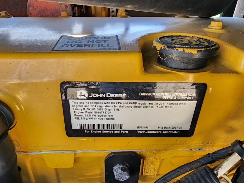 AC-70 260 CFM 2011 SullAir Air Compressor w. 3.0L John Deere