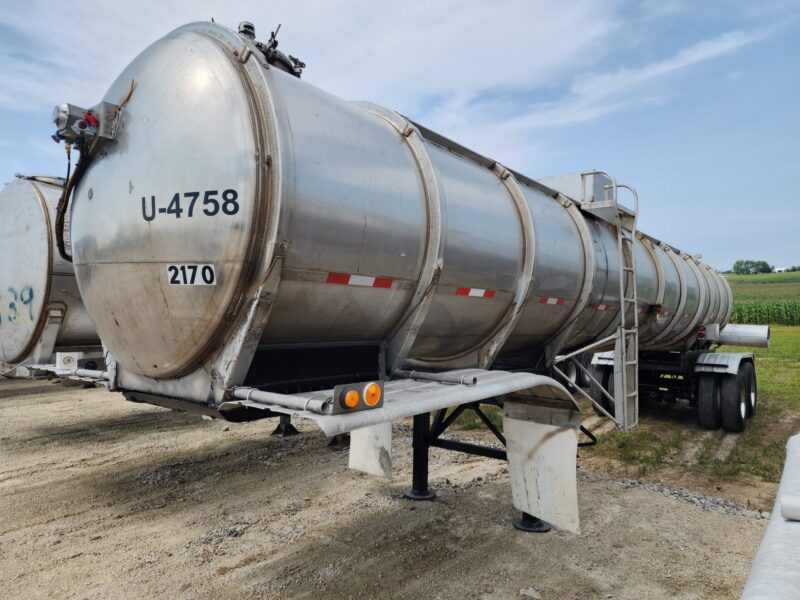 U-4758 6500 Gallon Stainless Steel Semi Tanker- 18″ Unload