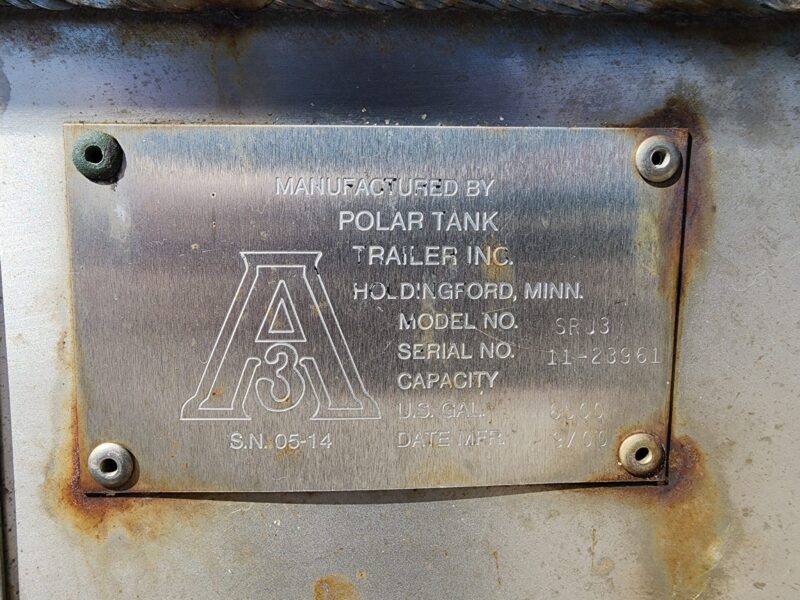 U-4764 2001 Polar 6500 Gallon Stainless Steel Semi Tanker