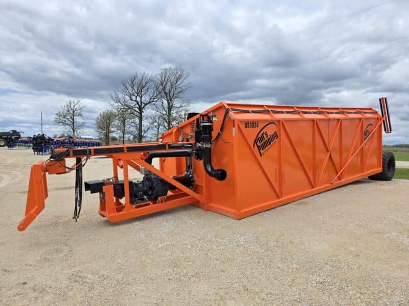 Phil’s Pumping 10,000 Gallon High Pressure Manure Transfer Dumpster & Boost Pump Combo.