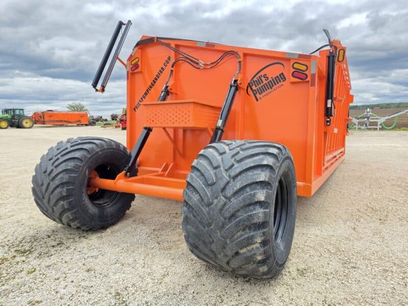 Phil’s Pumping 10,000 Gallon High Pressure Manure Transfer Dumpster & Boost Pump Combo.