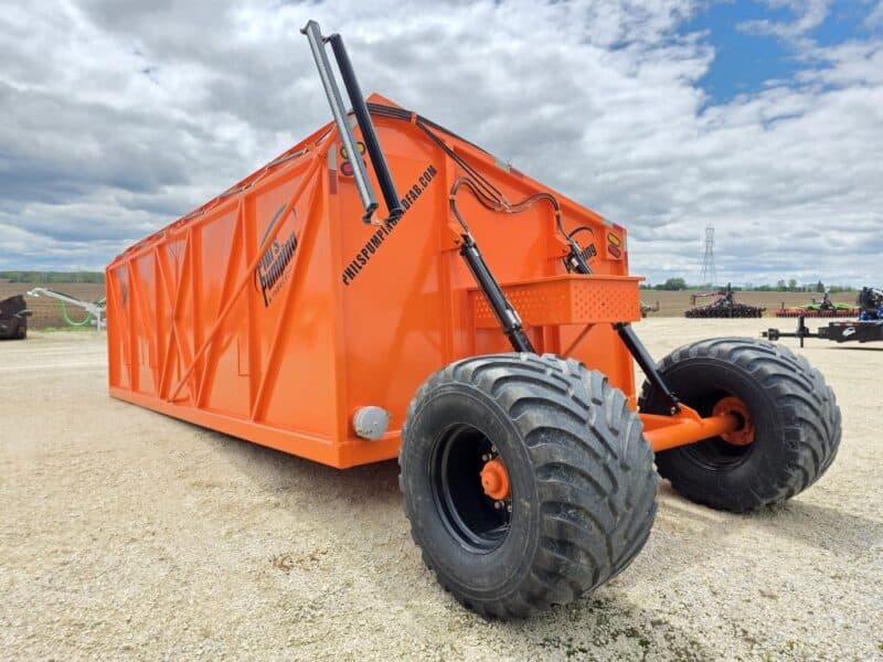 Phil’s Pumping 10,000 Gallon High Pressure Manure Transfer Dumpster & Boost Pump Combo.