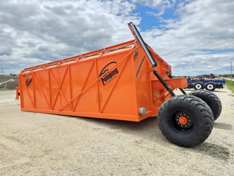 Phil’s Pumping 10,000 Gallon High Pressure Manure Transfer Dumpster & Boost Pump Combo.