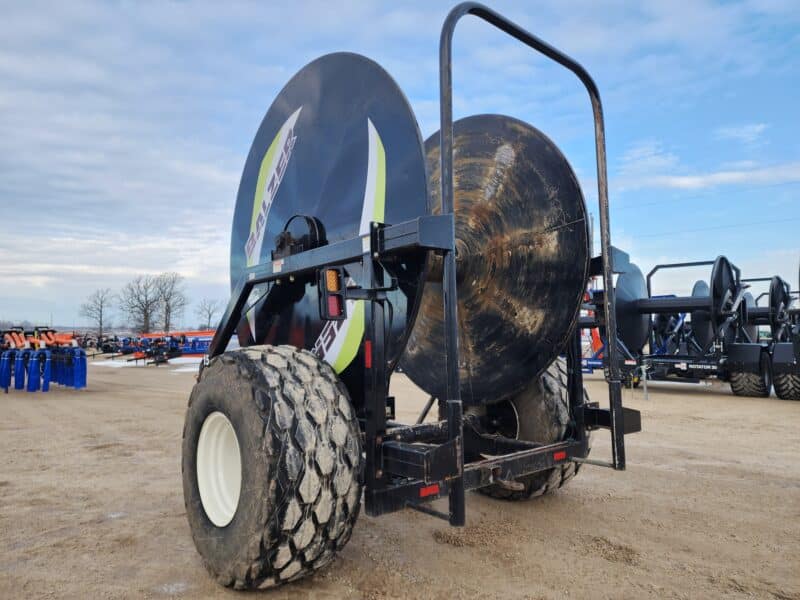 9×8″ Balzer Single Axle Hose Reel Holds 9 lengths of 8″ Hose Hydraulic Drive