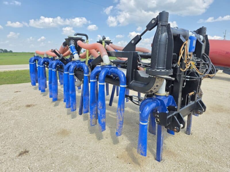 48′ Dribble Bar w. H.D. 8″ Stinger w. Mini Manifolds to 4″ Hoses