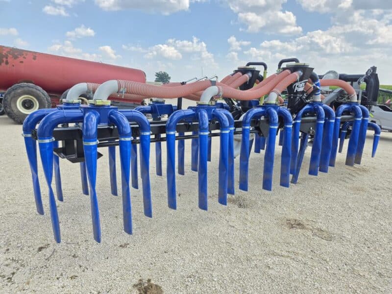 48′ Dribble Bar w. H.D. 8″ Stinger w. Mini Manifolds to 4″ Hoses