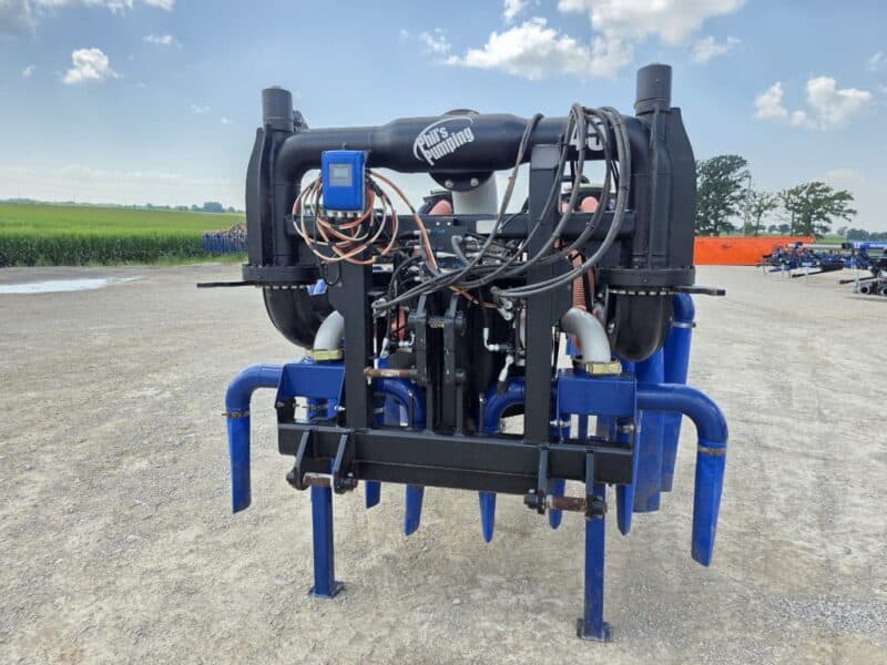 48′ Dribble Bar w. H.D. 6″ Stinger w. Mini Manifolds to 4″ Hoses