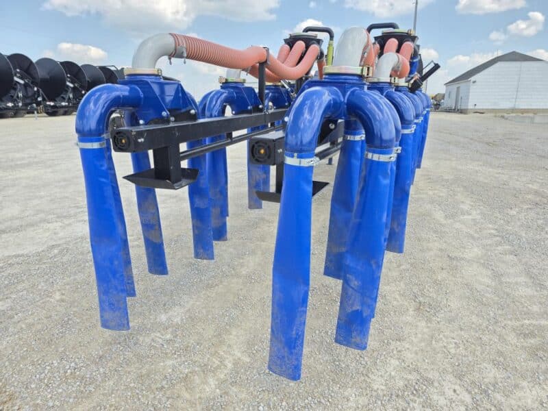 48′ Dribble Bar w. H.D. 6″ Stinger w. Mini Manifolds to 4″ Hoses