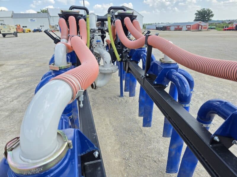 48′ Dribble Bar w. H.D. 6″ Stinger w. Mini Manifolds to 4″ Hoses