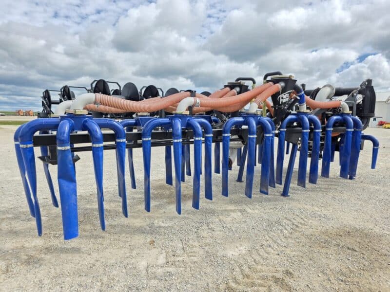 48′ Dribble Bar w. H.D. 6″ Stinger w. Mini Manifolds to 4″ Hoses