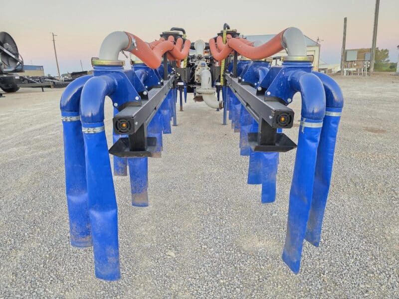 Lightly Used 56′ Dribble Bar w. H.D. 8″ Stinger w. Mini Manifolds to 4″ Hoses