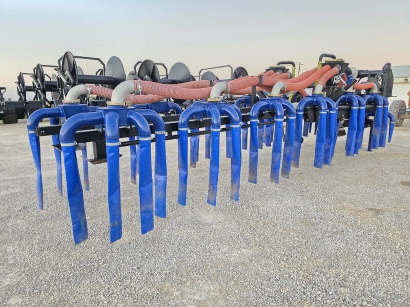 Lightly Used 56′ Dribble Bar w. H.D. 8″ Stinger w. Mini Manifolds to 4″ Hoses
