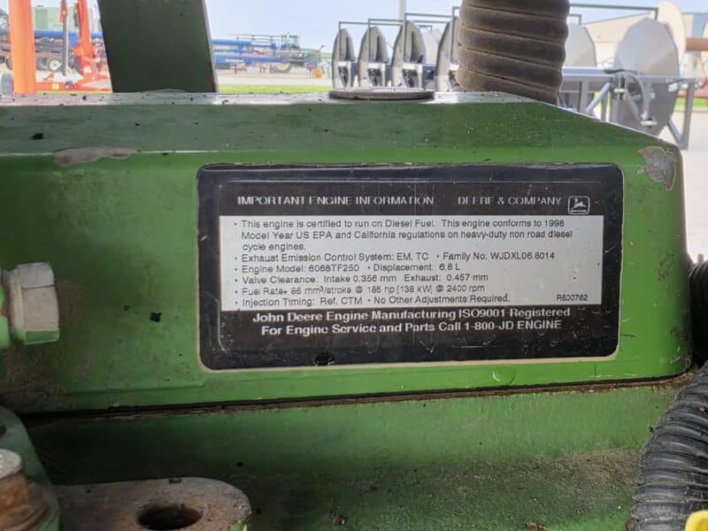 6.8L John Deere Engine Unit w. 4414 Cornell Pump on Trailer.
