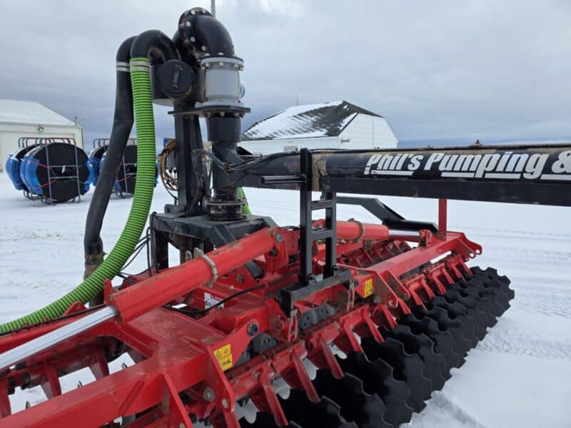 #49 Phil’s Pumping 20′ Pottinger Disc Manure Incorporator w. 6″ Swing pipe