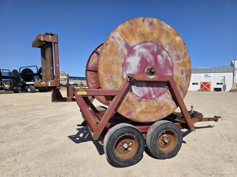 Hydro 8 x 6″ Tandem Axle Hose Cart Holds 1 Mile of 6″.