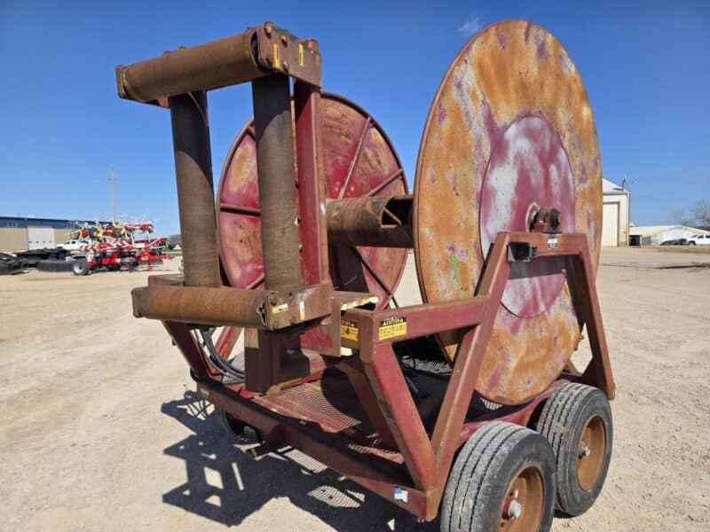 Hydro 8 x 6″ Tandem Axle Hose Cart Holds 1 Mile of 6″.