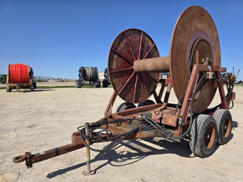 Hydro 8 x 6″ Tandem Axle Hose Cart Holds 1 Mile of 6″.