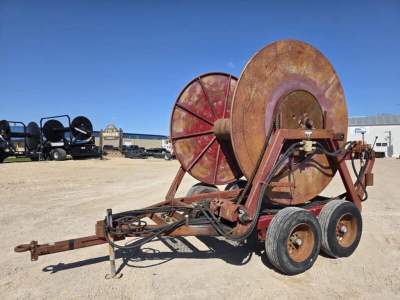 Hydro 8 x 6″ Tandem Axle Hose Cart Holds 1 Mile of 6″.