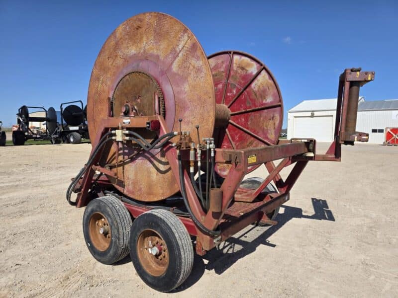 Hydro 8 x 6″ Tandem Axle Hose Cart Holds 1 Mile of 6″.