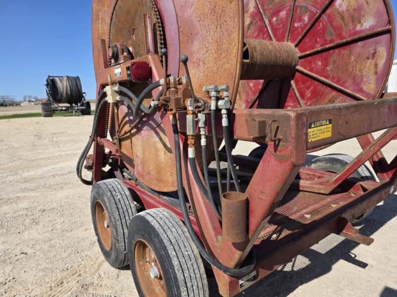 Hydro 8 x 6″ Tandem Axle Hose Cart Holds 1 Mile of 6″.