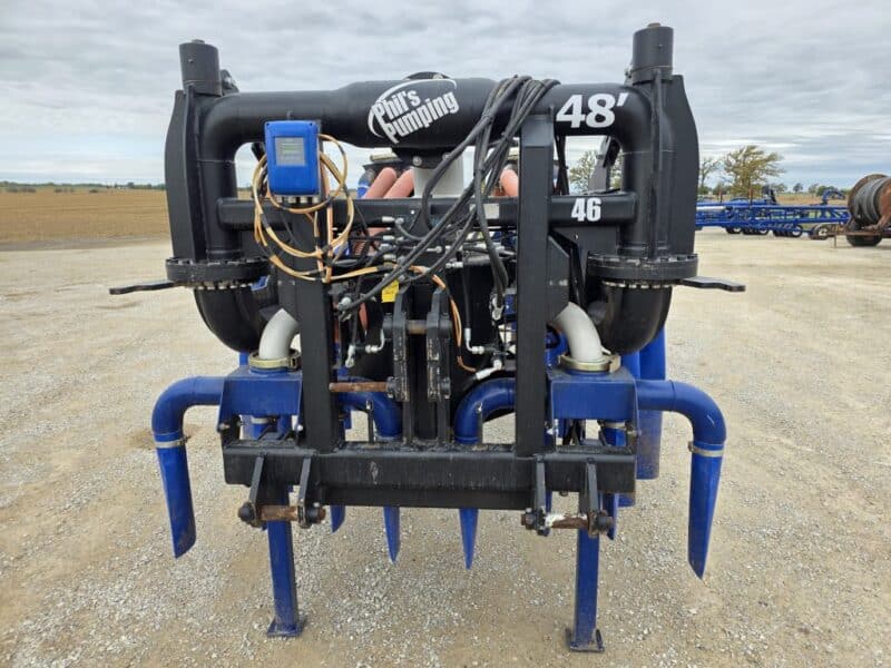 Lightly Used 48′ Dribble Bar w. H.D. 6″ Stinger w. Mini Manifolds to 4″ Hoses