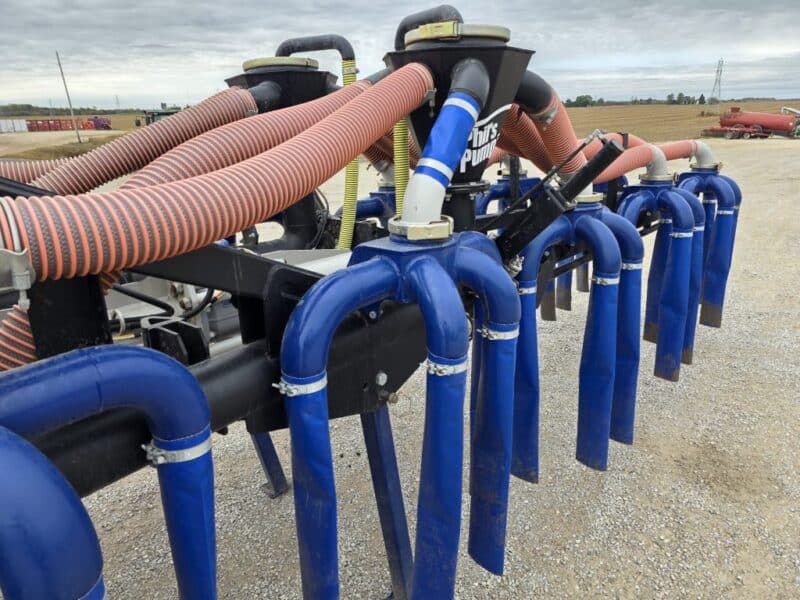 Lightly Used 48′ Dribble Bar w. H.D. 6″ Stinger w. Mini Manifolds to 4″ Hoses