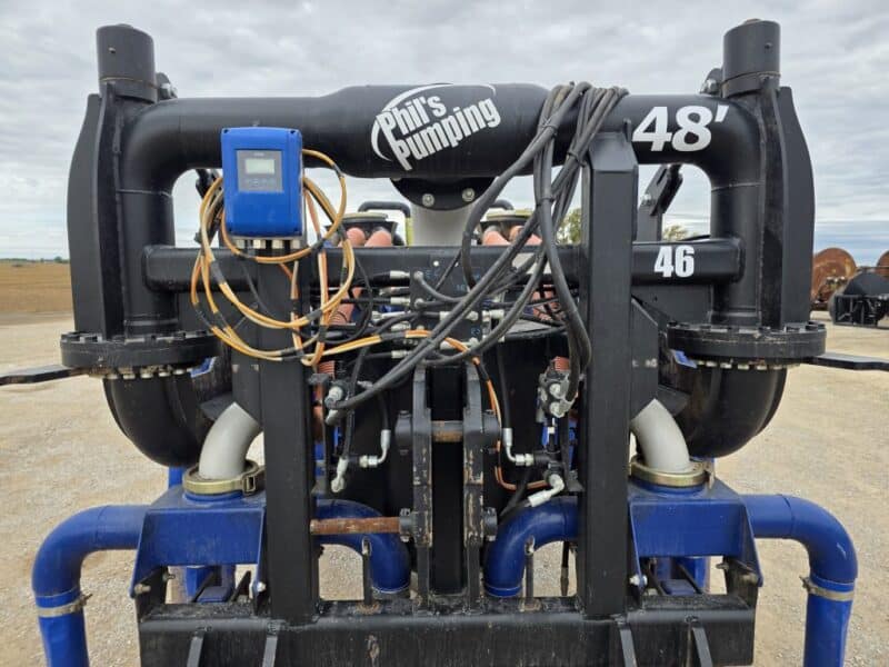 Lightly Used 48′ Dribble Bar w. H.D. 6″ Stinger w. Mini Manifolds to 4″ Hoses