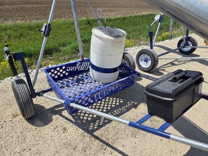 12″ Phil’s Load Stand w.Basket, Foam Injection, Wheel Jacks & Lights.