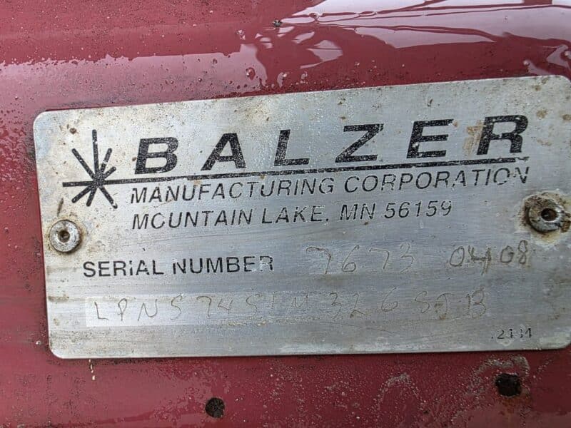 7400 Gallon TriAxle Balzer Tanker