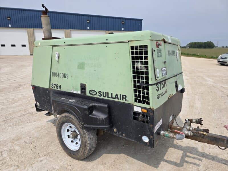 AC-90 375 CFM 2012 Sullair 4.5L John Deere Engine Air Compressor