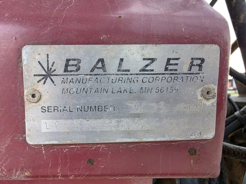 7400 Gallon TriAxle Balzer Tanker