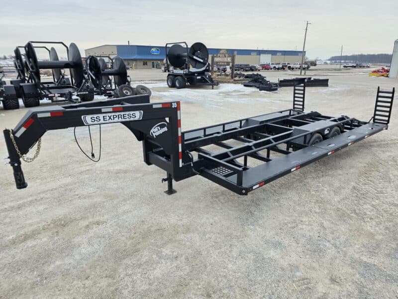 SS EXPRESS Gooseneck Manure Boat Trailer For Wolverine and Crawler Agitation Boats