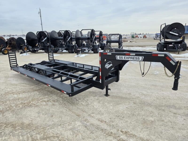 SS EXPRESS Gooseneck Manure Boat Trailer For Wolverine and Crawler Agitation Boats
