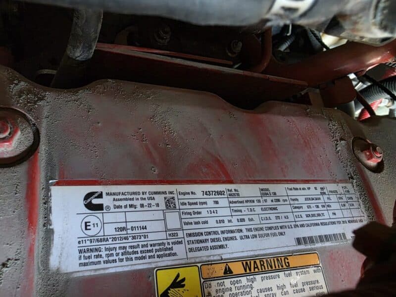 AC-89 425 CFM 2019 Doosan Cummins Engine Air Compressor