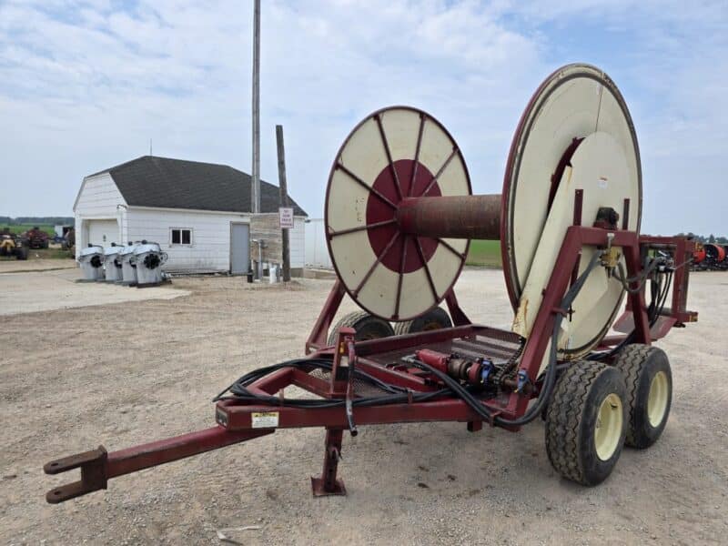 Hydro Tandem Axle Hose Cart. Hydraulic Drive. Holds 1 Mile of 6″